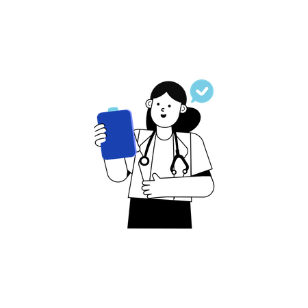 Approval medical document  イラスト