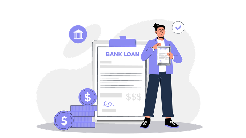 Approve Bank Loan  Illustration