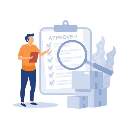 Approved box list  Illustration