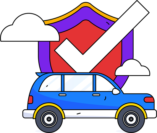 Approved car insurance  Illustration