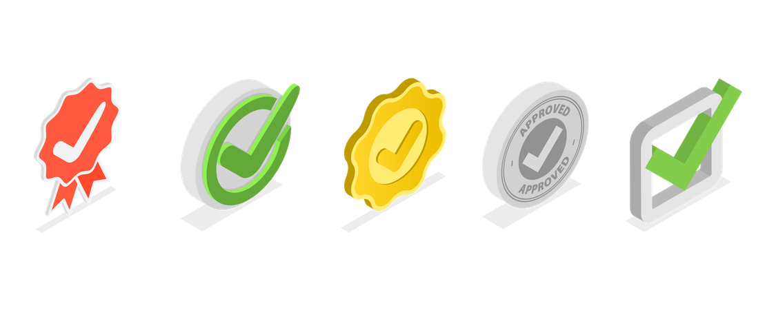 Approved Checkmarks  Illustration