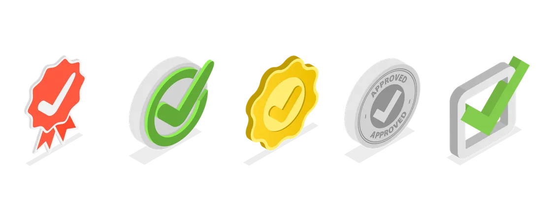 Approved Checkmarks  Illustration