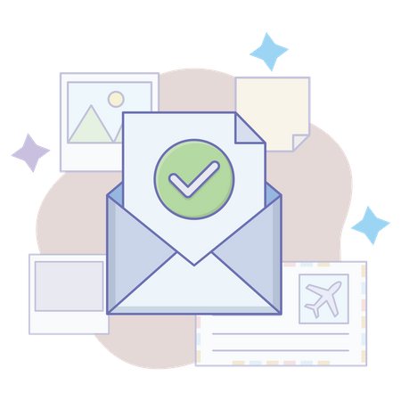 Approved mail Illustration