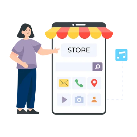 Apps Shop Illustration