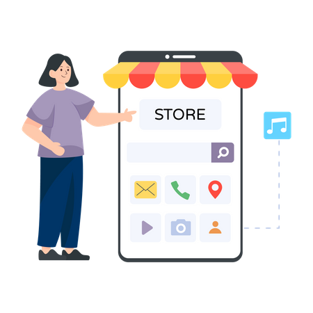 Apps Shop  Illustration