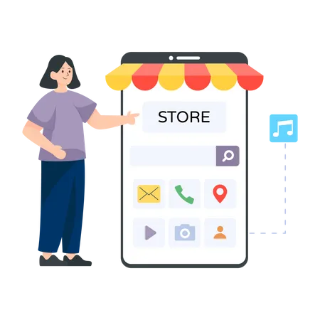 Apps Shop  Illustration