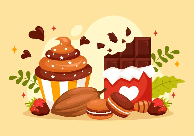 Apreciação de chocolate  Ilustração