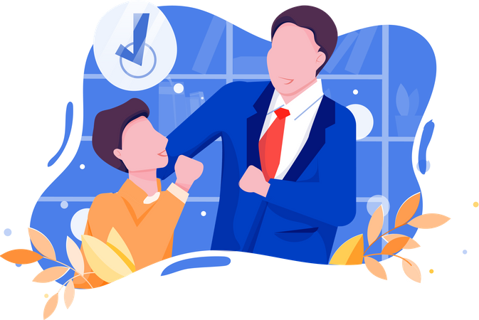 Apreciación por el nuevo trabajo.  Ilustración