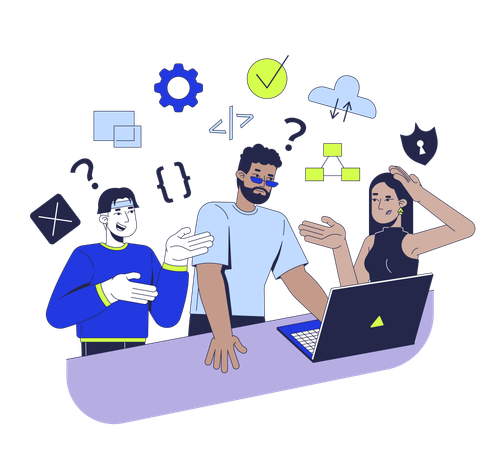 Aprendendo a programar em grupo  Ilustração