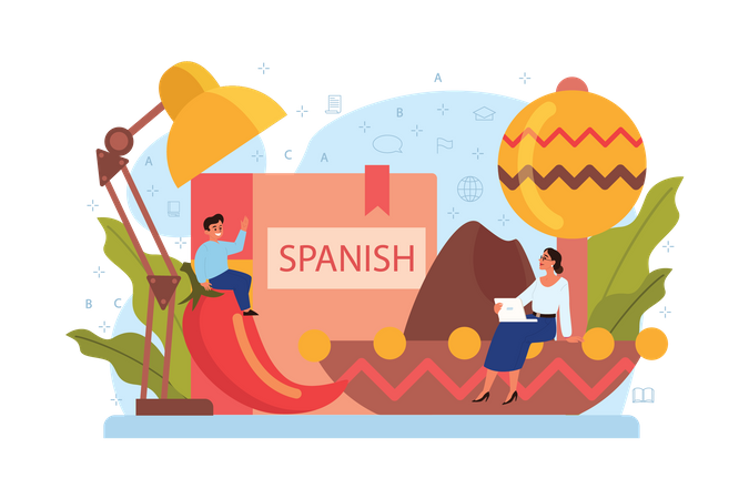 Aprender español  Ilustración