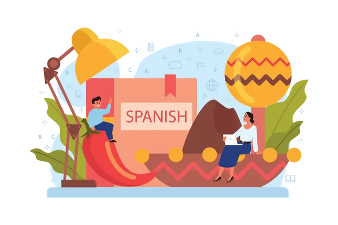 Aprender español  Ilustración