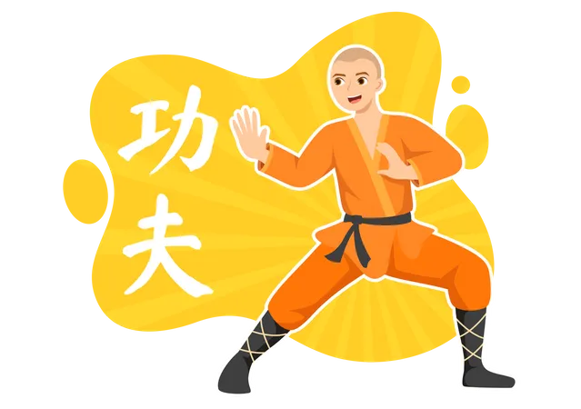 Aprendiendo Kung Fu  Ilustración