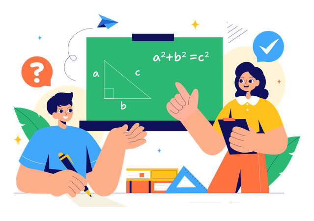 Aprendizaje de las matemáticas  Ilustración