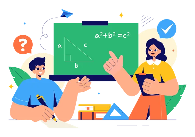 Aprendizaje de las matemáticas  Ilustración