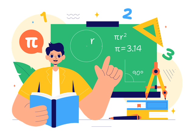 Aprendizaje de las matemáticas  Ilustración