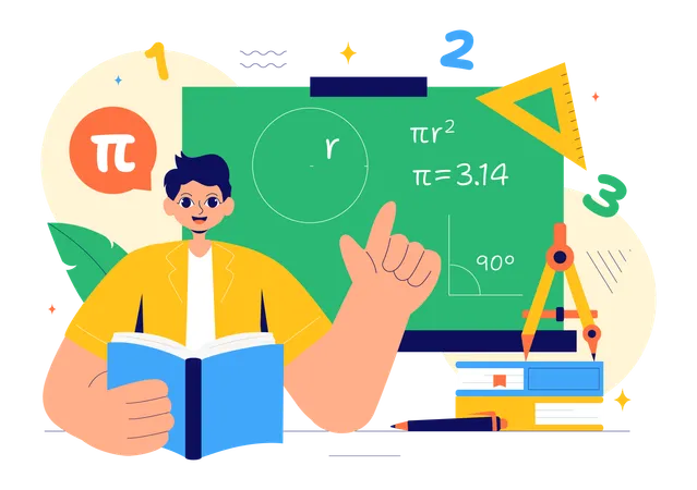 Aprendizaje de las matemáticas  Ilustración