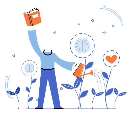 Aprendizaje para el desarrollo y el crecimiento  Ilustración