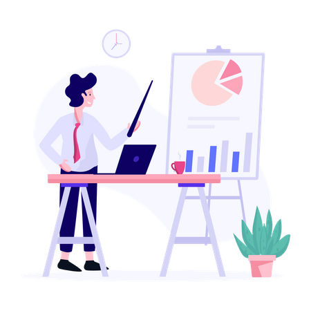 Apresentação de negócios  Ilustração