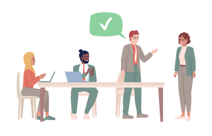 Apresentação de novo funcionário  Illustration