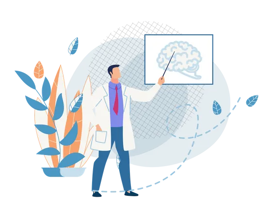 Apresentação do problema cerebral  Ilustração