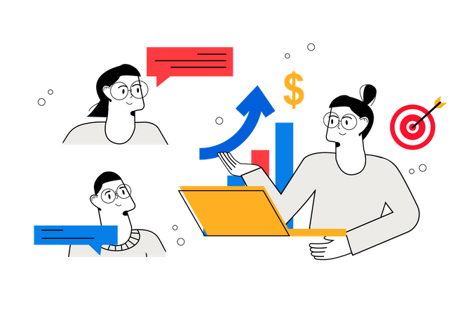 Apresentação on-line  Ilustração