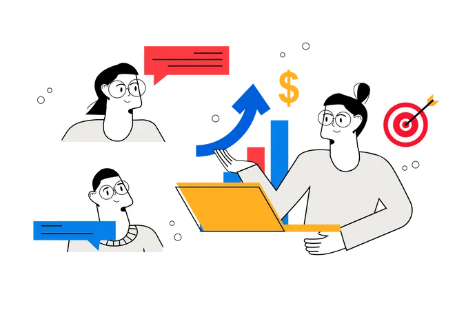 Apresentação on-line  Ilustração