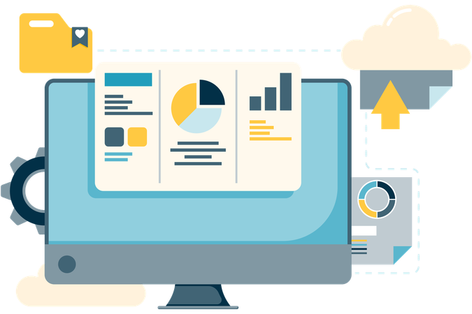 Apresentações on-line usando diagramas  Ilustração