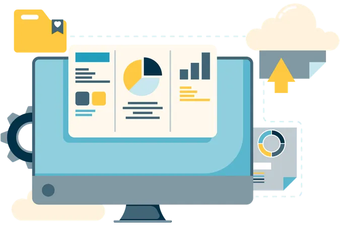 Apresentações on-line usando diagramas  Ilustração