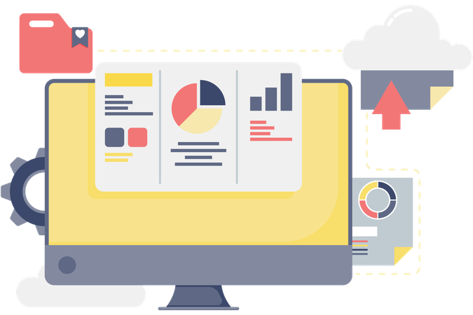 Apresentações on-line usando diagramas  Ilustração