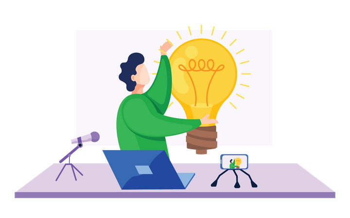 Apresentador de podcast  Illustration