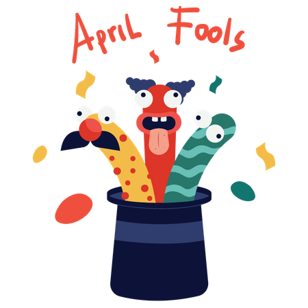 April Fool prank box Illustration