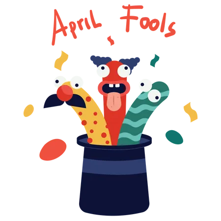 April Fool prank box Illustration