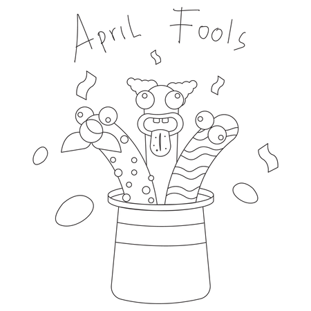 April Fool prank box  Illustration