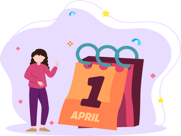 Aprilscherz  Illustration