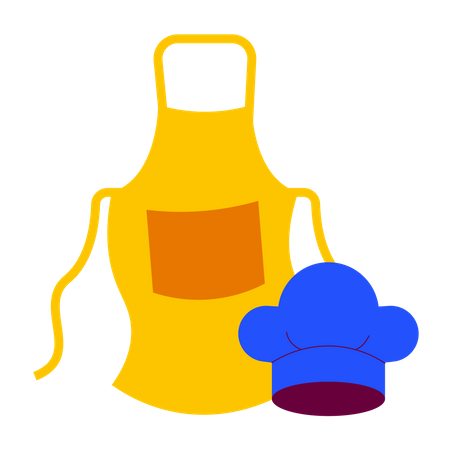 Apron and chef hat  Illustration