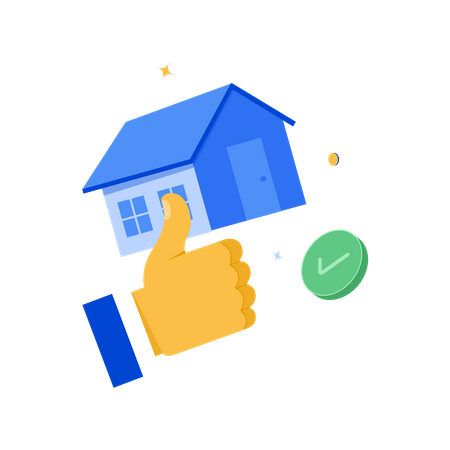 Aprovação de empréstimo residencial  Illustration