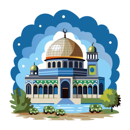 Aqsa-Moschee  Illustration