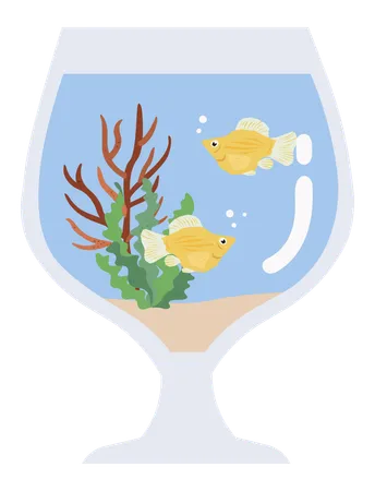 Poissons d'aquarium  Illustration