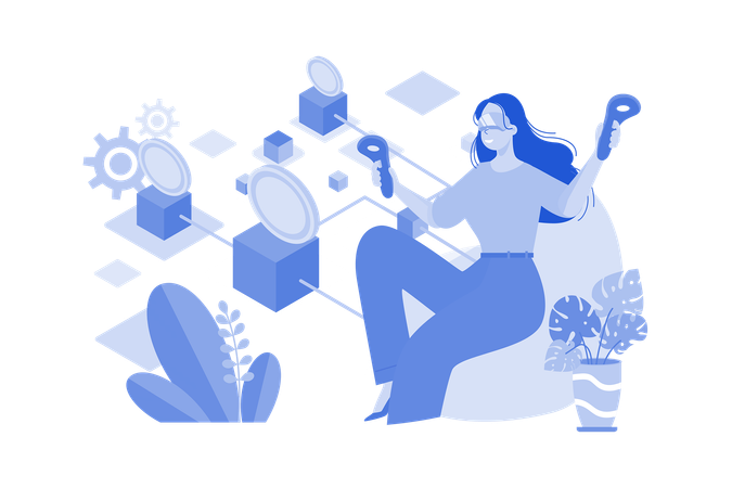 AR Blockchain Platform  Illustration