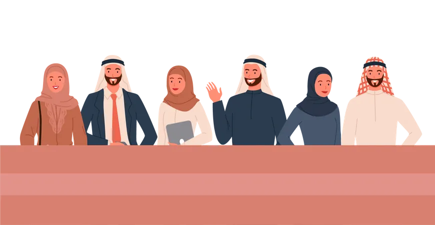 Arab business community Illustration