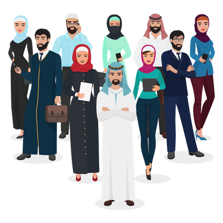 Arab business team  Illustration