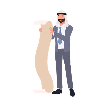Arab Businessman Reacts to Long List  Illustration
