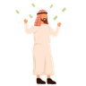 rich arab man illustration free download