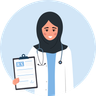 illustration for doctor holding medical prescription