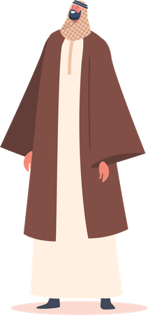 Arab Man in National Clothes Illustration