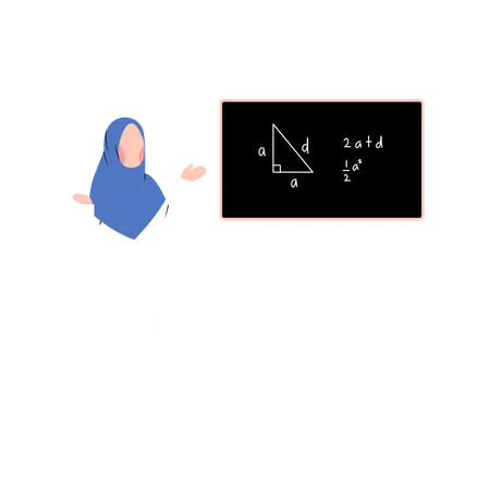 Arab Math Teacher  Illustration
