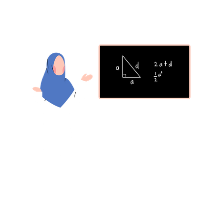 Arab Math Teacher  Illustration