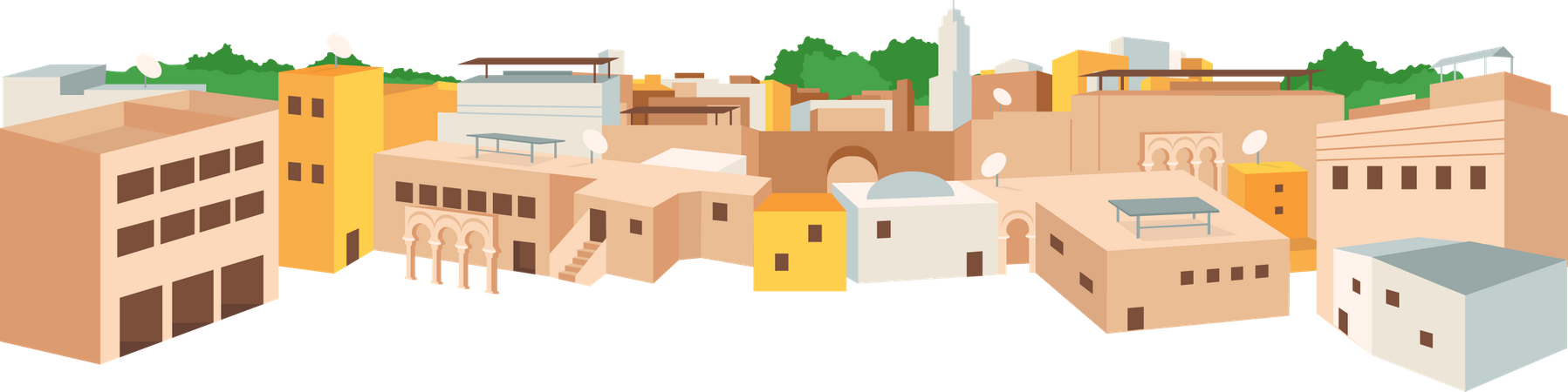 Arab medina  Illustration