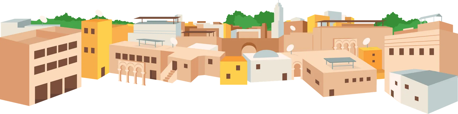 Arab medina  Illustration