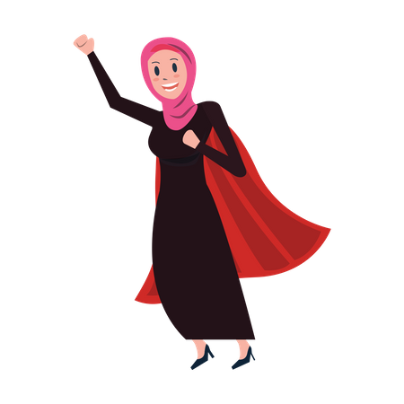 Arab Super business woman Illustration